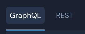 Two tabs are shown: GraphQL and REST.